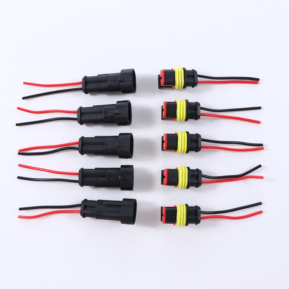 Zzzjut 5 Bộ Thương Hiệu mới bán chạy Bán Cho Xe Không Thấm Nước 2 Pin Cách Với dây AWG đường dây nối điện Biển Cắm cụm đầu nối ô tô Bộ