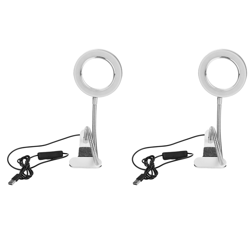 (IKHR) 2X Desk Table Top 8X Magnifying Glass Beauty Nail Salon Tattoo Magnifier Lamp Light