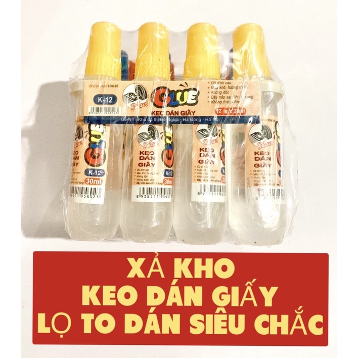Sỉ 12 LỌ KEO DÁN GIẤY LOẠI TO.HÀNG CÔNG TY DÁN SIÊU CHẮC