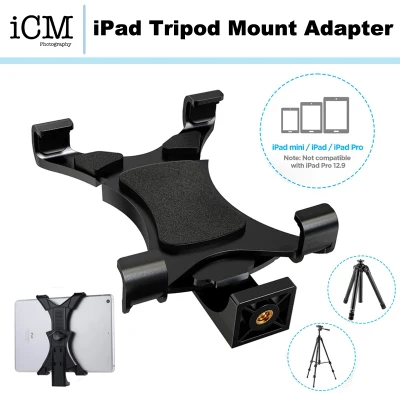 iPad Tripod Mount Bracket Holder Adapter Universal Tablet Clamp Holder