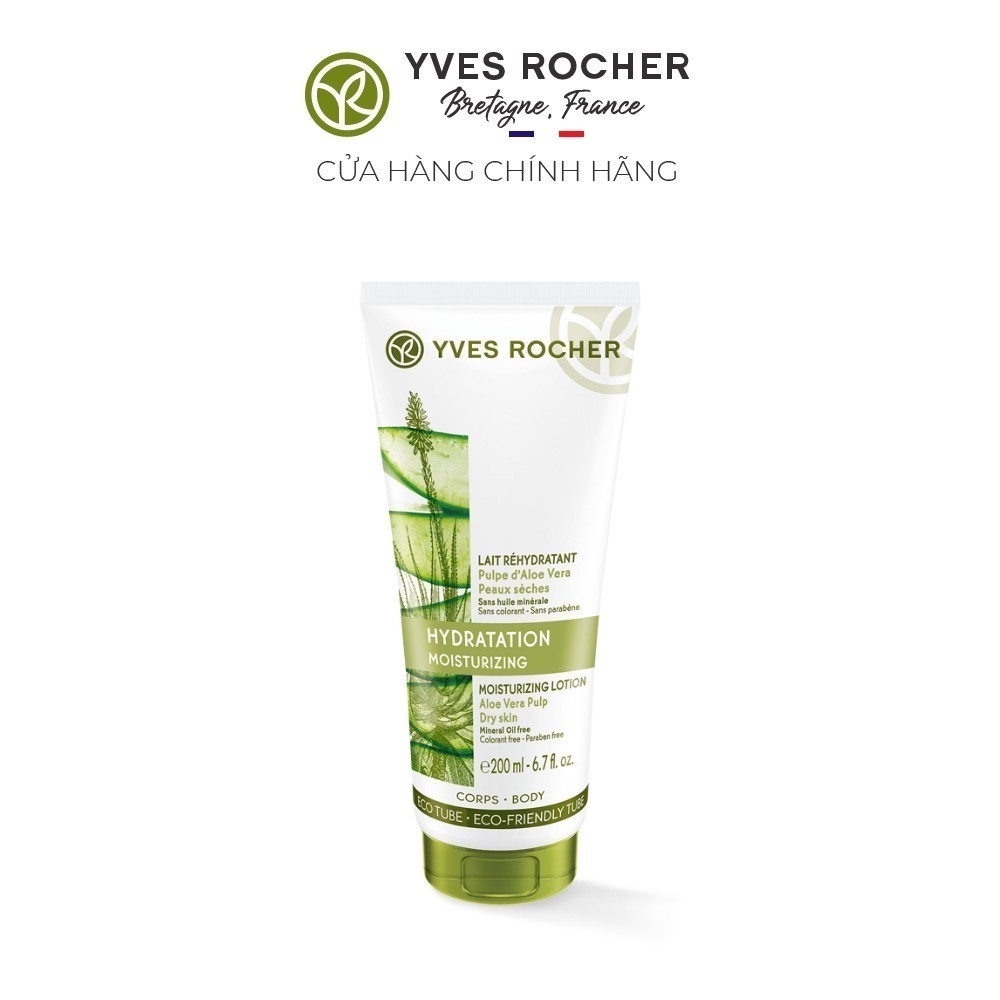 Dưỡng thể Yves Rocher Moisturizing Lotion Dry Skin Aloe Vera 200ml