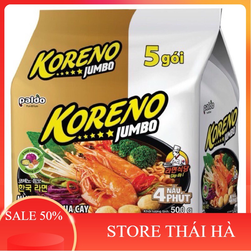 Mì Hàn Quốc Koreno Jumbo, Lẩu Thái, Mì Trộn Chajang Tương Đen Các Loại