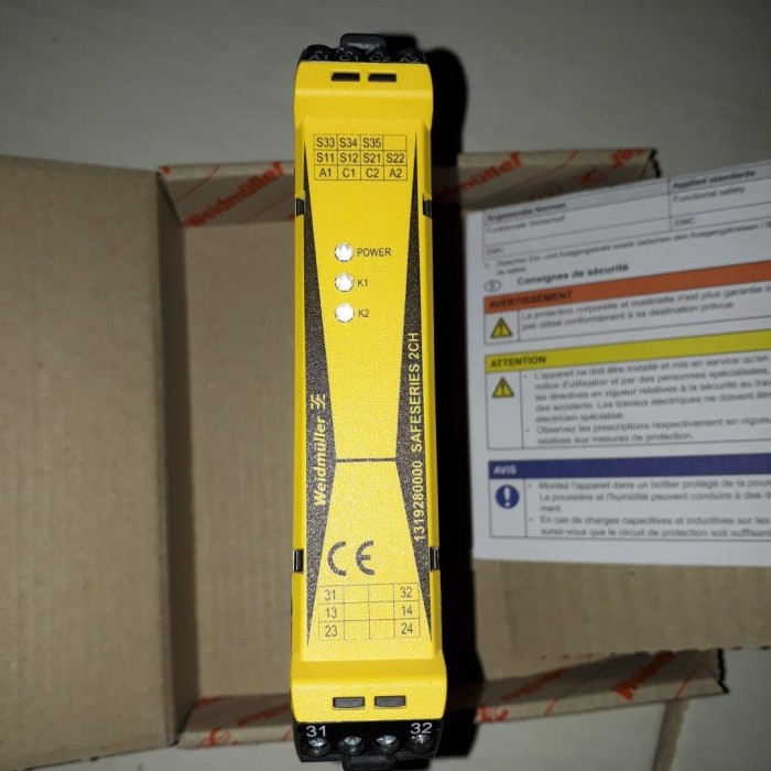 Weidmuller SCS 24VDC P2SIL3ES Safety Relay SAFESERIES 1319280000 2CH Harga 5,039,243 rupiah*Gratis Ongkir