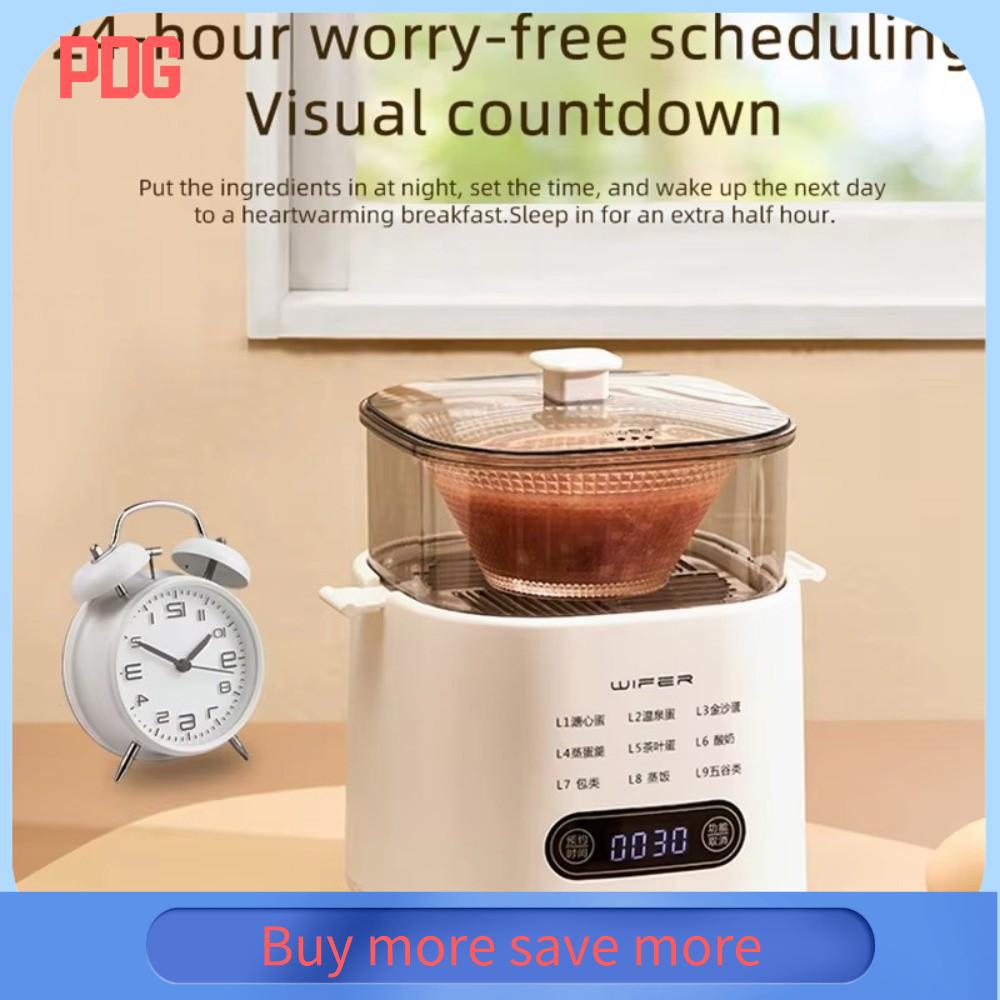 PDG Công suất 300W Nồi luộc trứng điện 2 lớp Chức năng 9 trong 1 Nồi luộc trứng tự động Dễ dàng làm sạch Tính năng hẹn giờ Máy ăn sáng