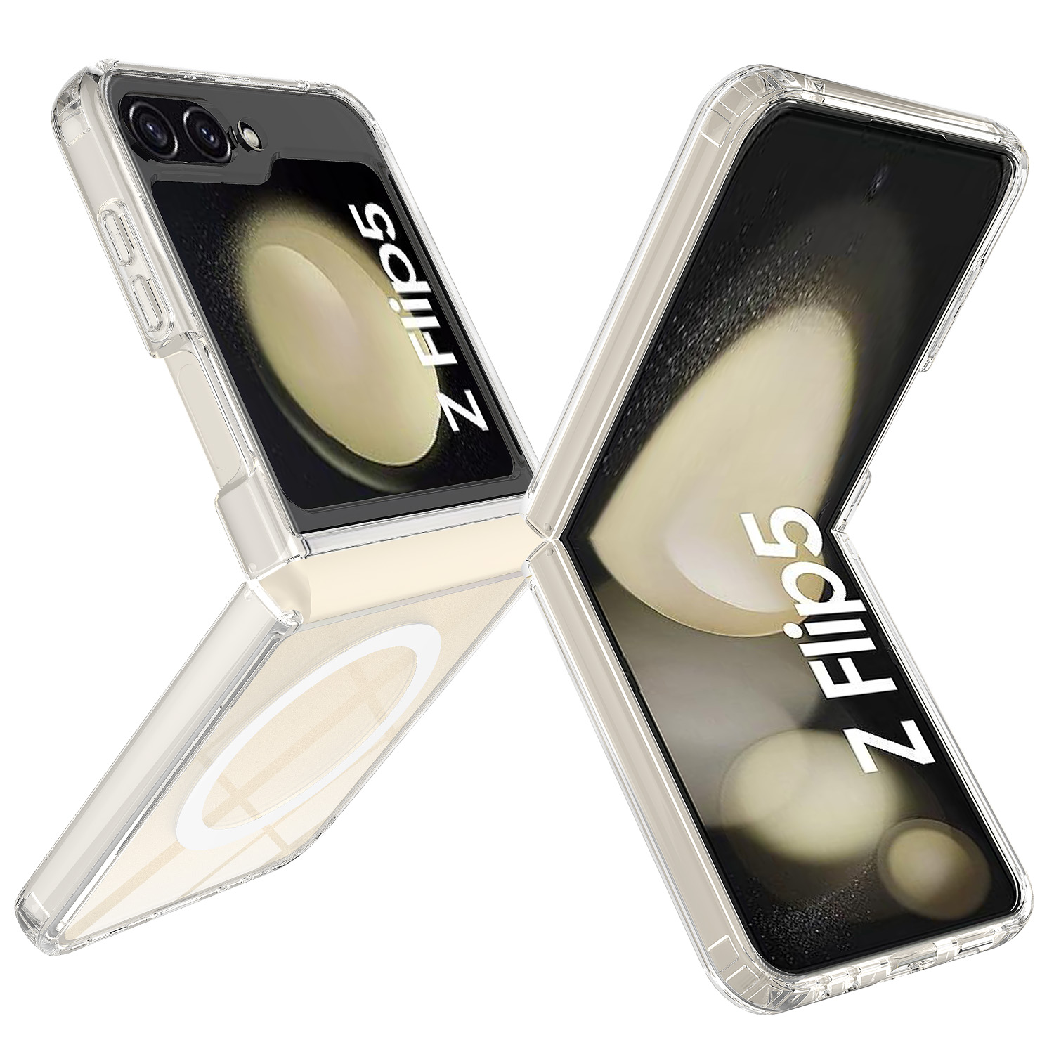 For Galaxy Z Flip 5 ins New Circuit Pattern Case for Samsung Z Flip 4 Z  Flip3 ZFlip 5 Z Flip4 Flip5 Clear Acrylic Plating Cover
