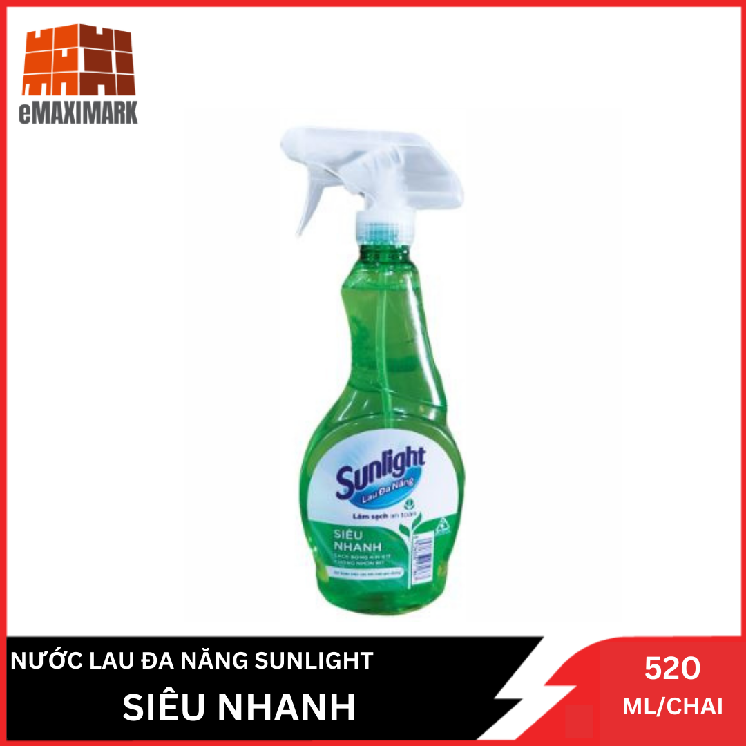 Nước lau đa năng sunlight siêu nhanh chai 520ml