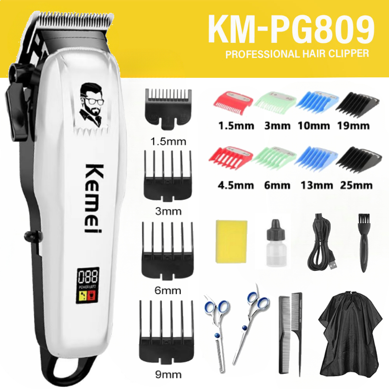 จัดส่งภายใน 24 ชั่วโมง KEMEI KM-809A แบตเตอเลี่ยนตัดผม ปัตตาเลี่ยนตัดผม แบตเตอเลี่ยนไร้สาย