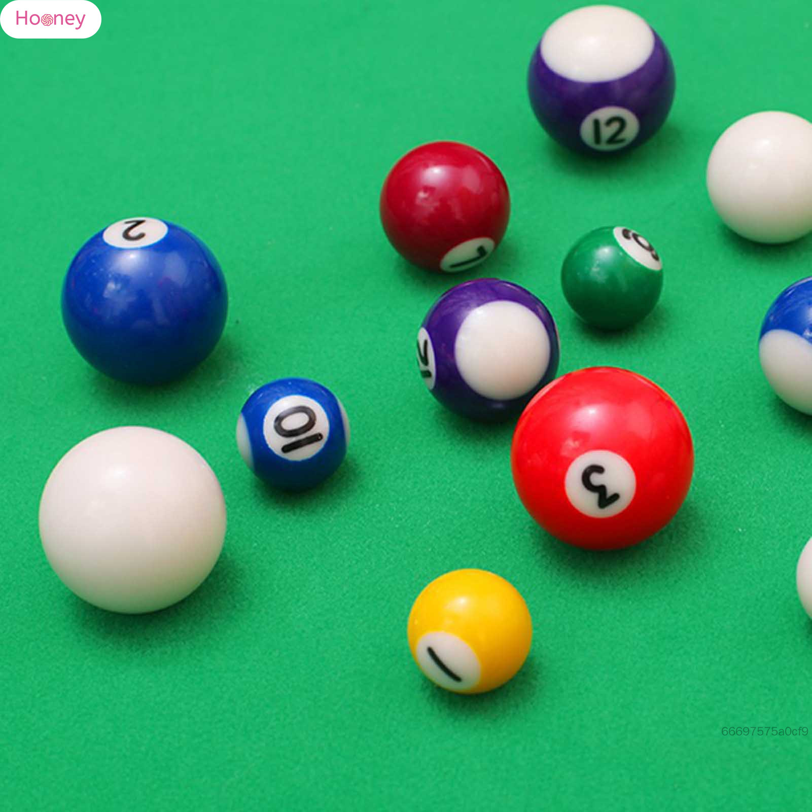 HOONEY Children Billiards Table Balls Set Scratch Resistance with Excellent Durability Suitable for All Skill Level Players HY-MY