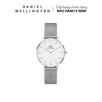 Đồng hồ Daniel Wellington dây lưới thép - Petite Sterling S White Mặt Trắng Vỏ Bạc - 24 28 32 36mm