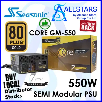 (ALLSTARS : We Are Back / DIY PSU Promo) Seasonic CORE GM-550 / Seasonic 550W 80+Gold Semi-modular ATX Power Supply (Local Warranty 7years with Corbell)