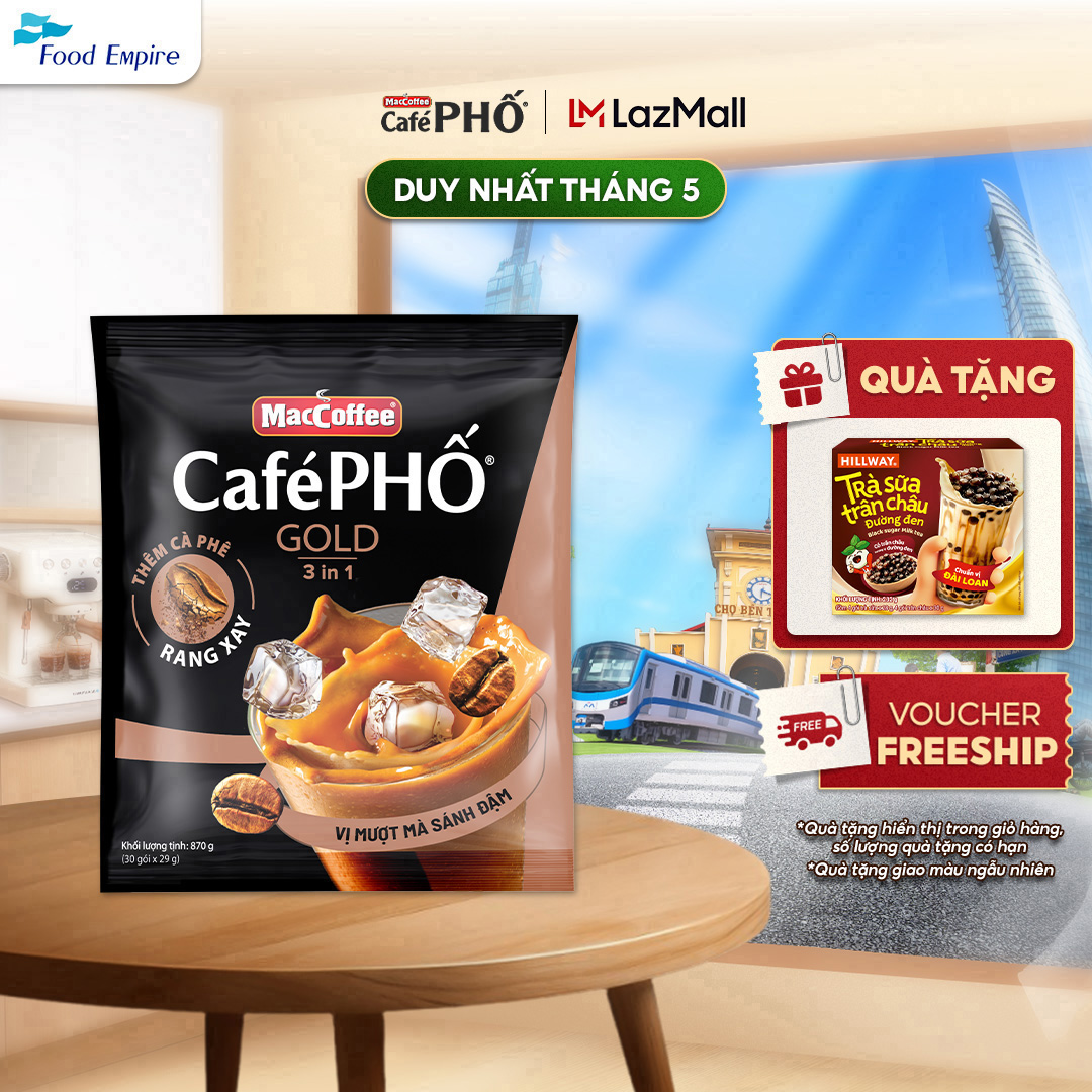 Túi Cà phê Phố GOLD - MacCoffee (túi 30 gói x 29g)