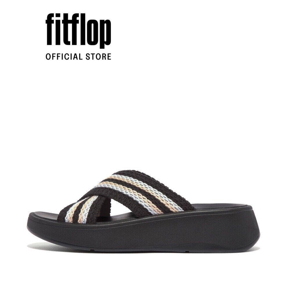 Dép Quai Ngang Nữ FitFlop F-MODE - Black - GM9-001