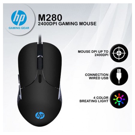Chuột máy vi tính mouse hp gaming m280 nguồn usb led