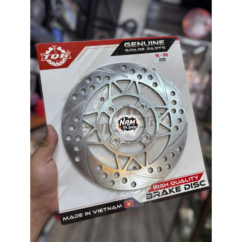 Đĩa thép TQ6 cao cấp 4 lỗ 220mm thông dụng cho Yamaha/Honda