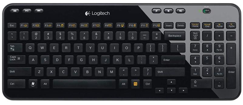 Logitech K360 Wireless USB Desktop Keyboard — Compact Full Keyboard (Glossy Black) Singapore