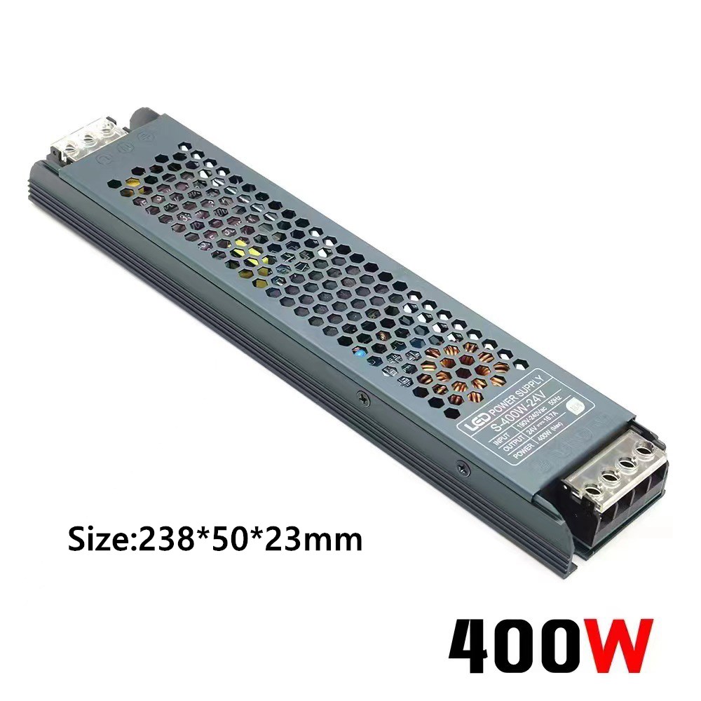 Bộ chuyển đổi công suất siêu mỏng DC12V / 24V / 48V Biến áp công suất chất lượng cao 60W / 100W / 200W / 300W / 400W LED - 400W - DC 12V