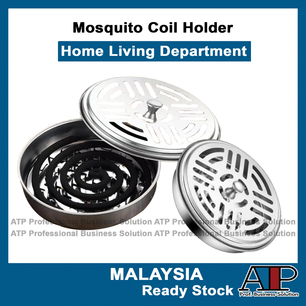 Mosquito Coil Holder Incense Burner with Cover Camping Hiking Outdoor Mosquito Coil Gelung Nyamuk 蚊香架 蚊香盘