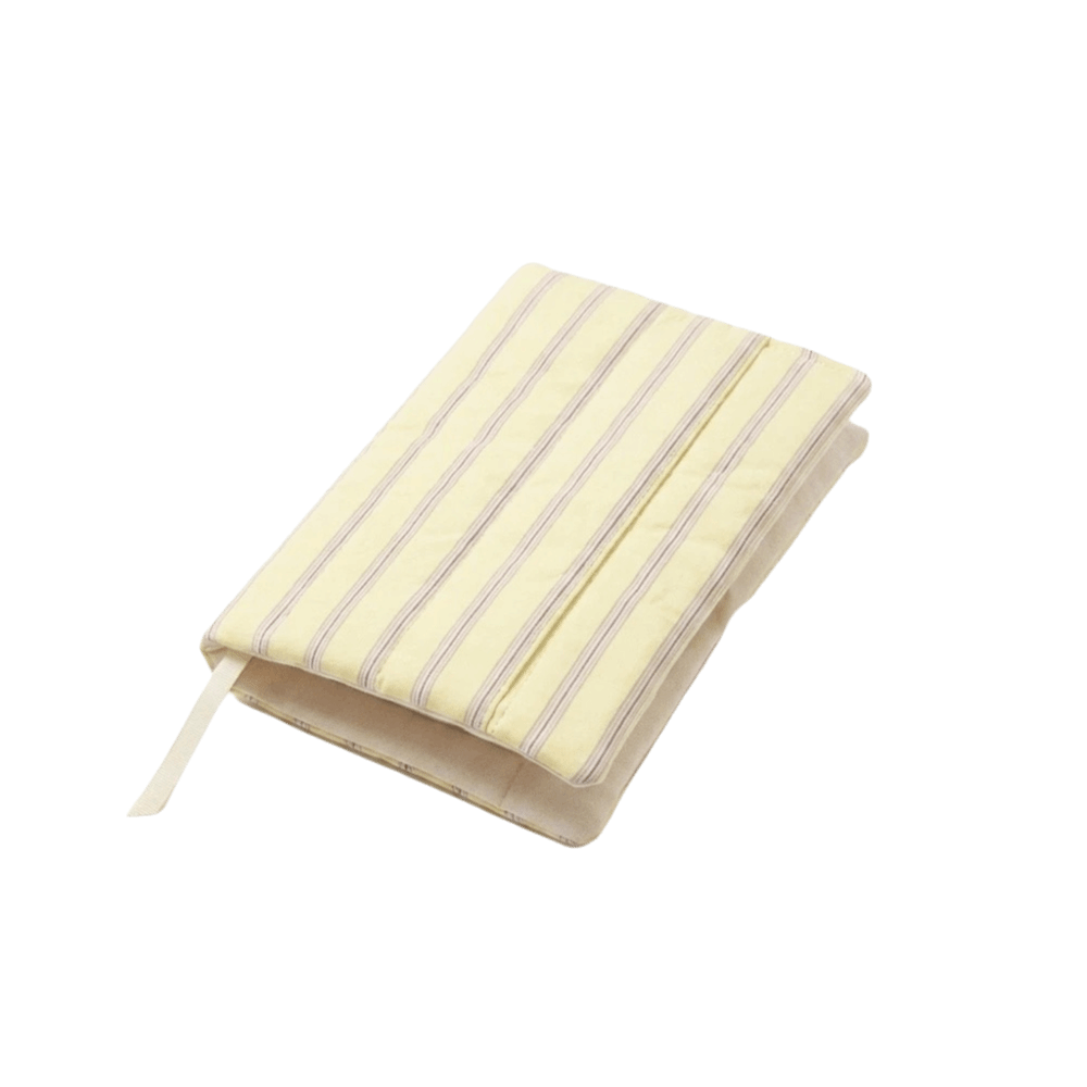 LABAICAI Stripe Bìa sách chấm bi Được may chần bông Mềm mại Bìa sách bằng vải Thẩm mỹ Nhẹ Bìa sổ nhật ký Nhật ký