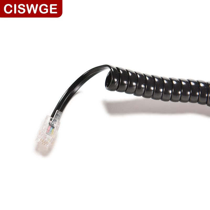 [COD] CISWGE SHOP 6.5FT Black Telephone Handset Phone Extension Cord Curly Coil Line Cable Wire ราคา 14 บาท*ส่งฟรี