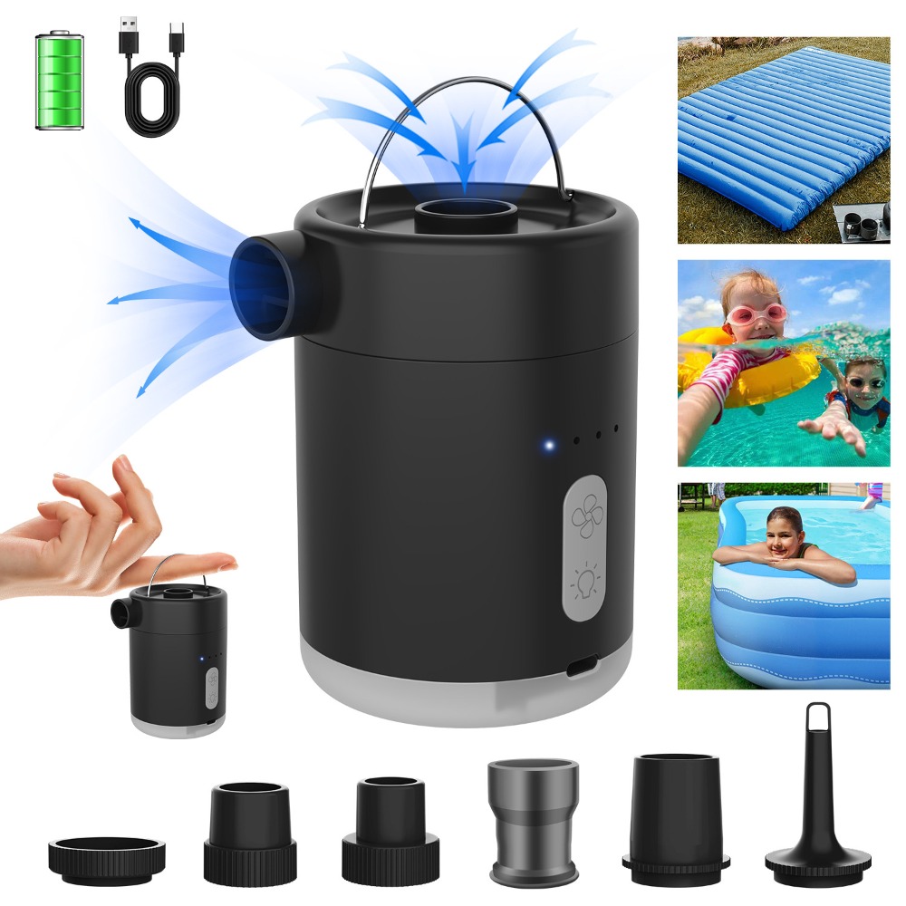 RENATAER Thiết kế nhỏ gọn Máy bơm khí điện Công suất cao Hoạt động không dây Máy bơm khí di động Đa chức năng Đèn lều Máy bơm đa chức năng Sử dụng ngoài trời - 4