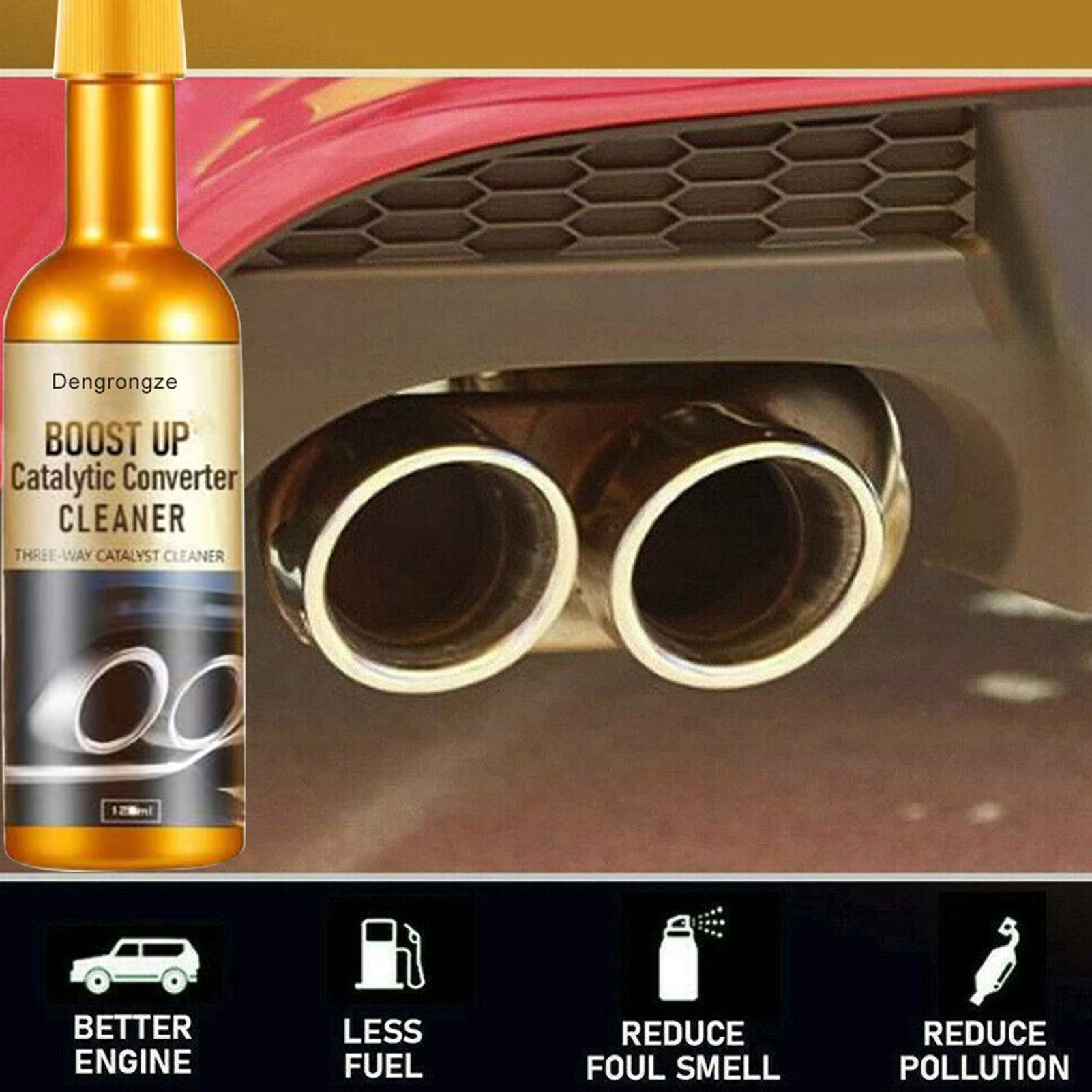120ml tăng lên xe chuyển đổi xúc tác chất tẩy rửa ROL Saver Engine Tăng cường Phụ kiện điều trị 汽车用品三元催化清洗剂 JTF-VN
