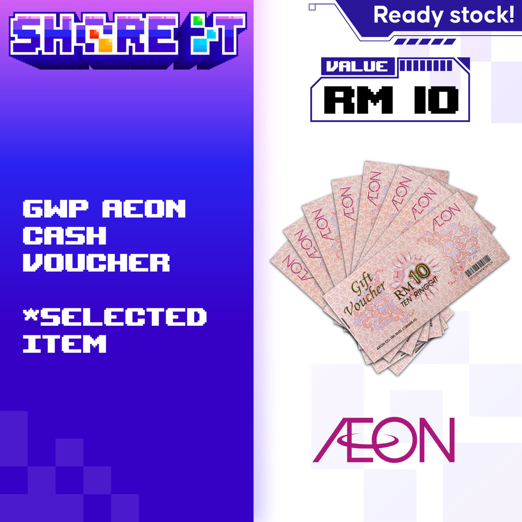 [GWP] [NOT FOR SALE] AEON CASH VOUCHER RM10 - GIFT With Purchase