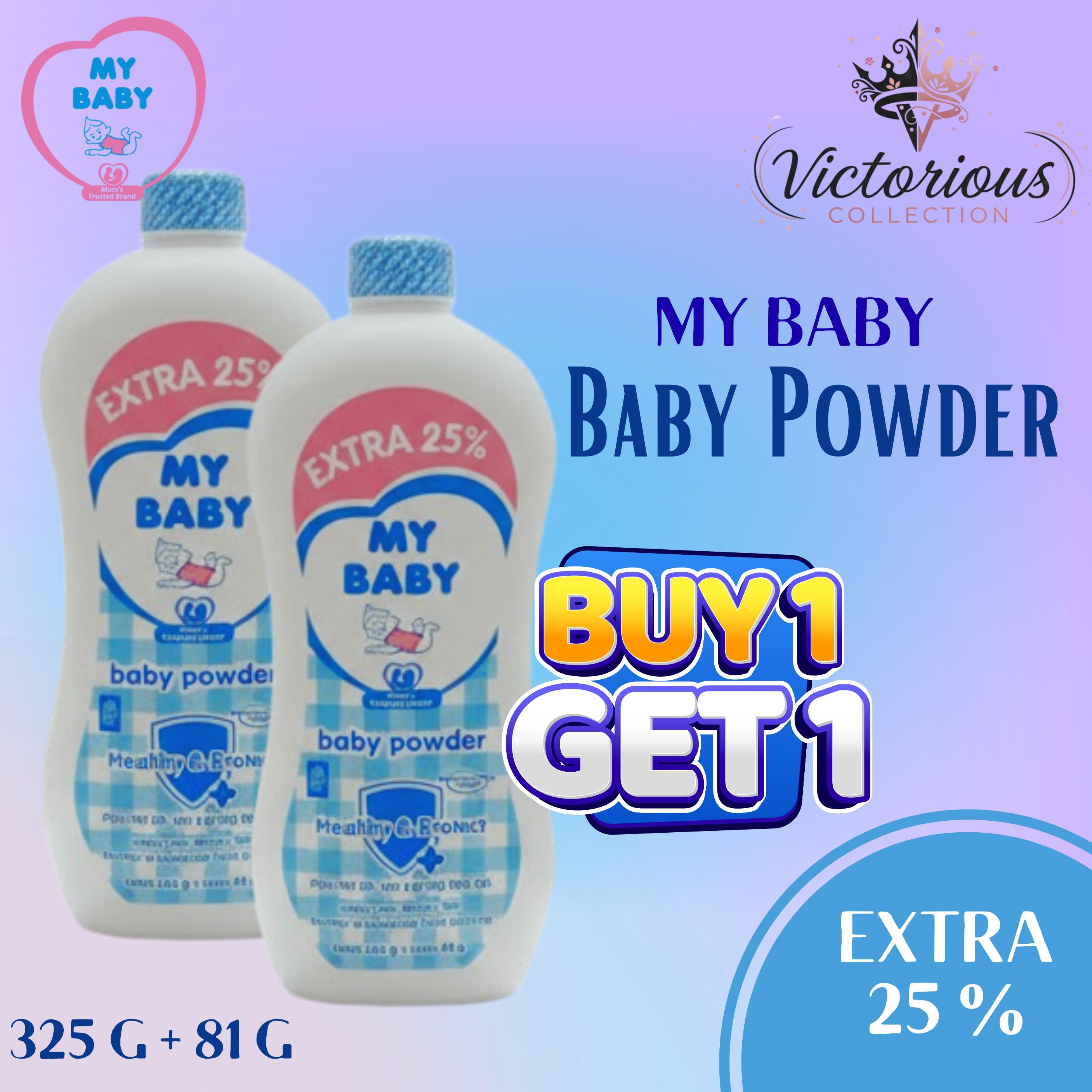 Buy 1 Get 1 - MY BABY Baby Powder Big Size 325g + 81g | 25% Extra - Blue