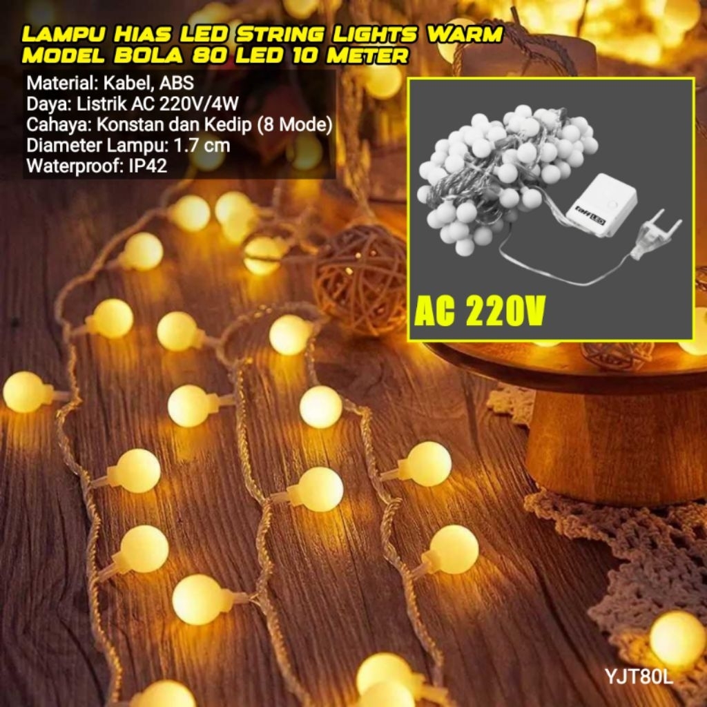 Lampu Hias 17 Agustusan 3 6 10 Meter Perlengkapan Atribut Dekorasi Warna Warni Warm Kelap Kelip Otomatis Outdoor Indoor