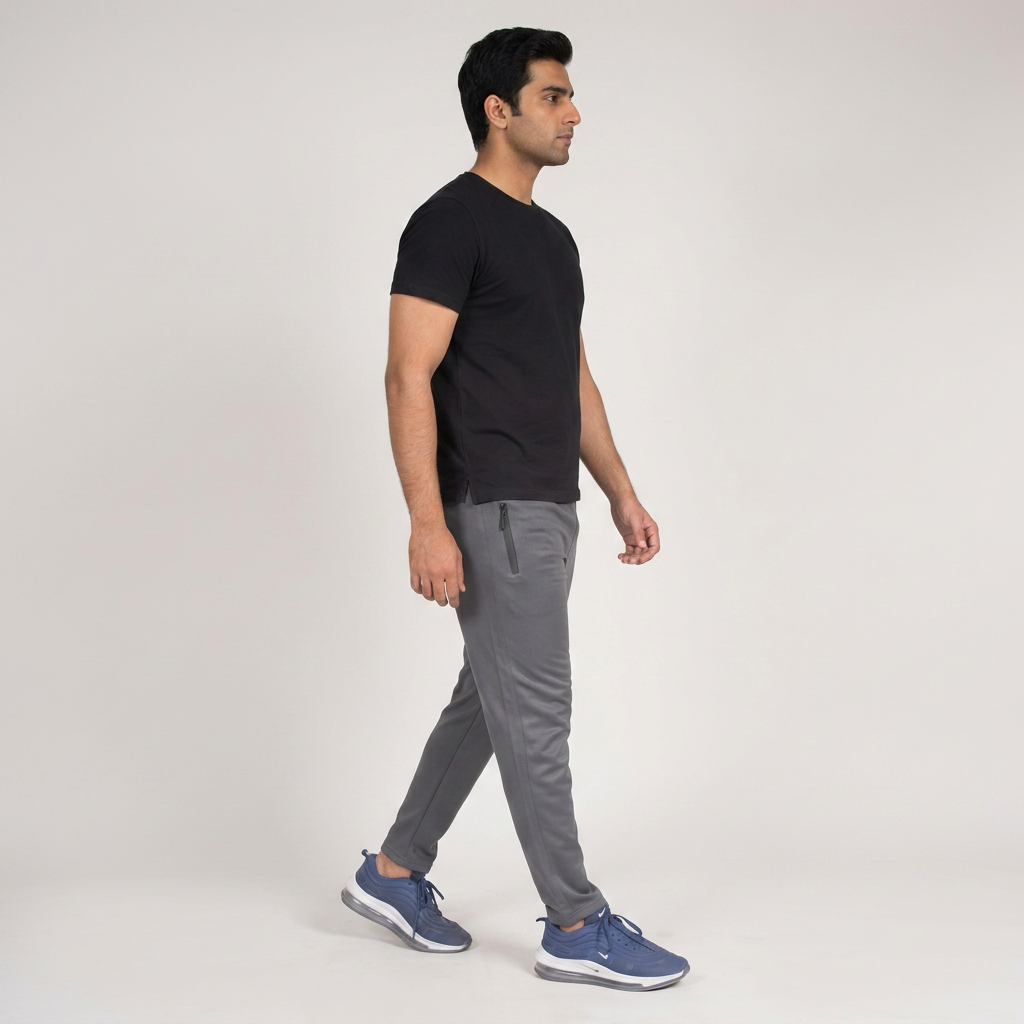 Athlico Men's Tapered Track Trouser | Zip Pocket Sports Pants | Slim Fit Casual Wear