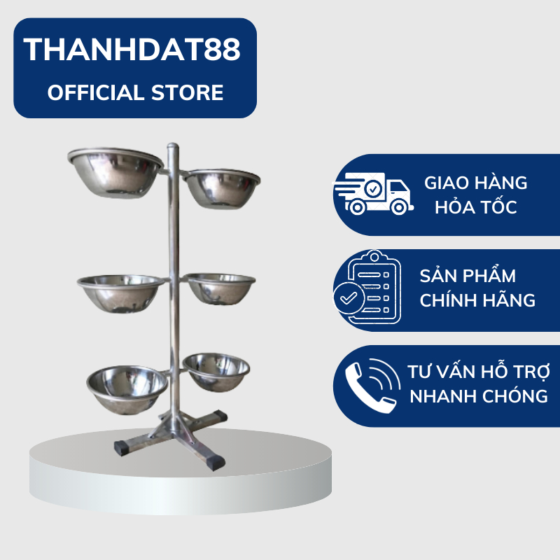 Cây bát nước inox 6 bát, cây bát 12 bát nhựa