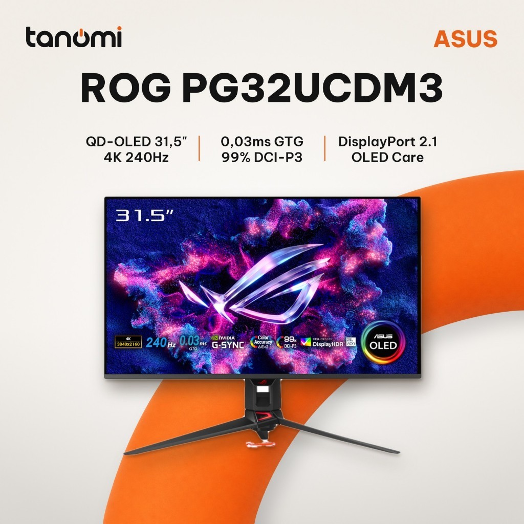 ASUS ROG Swift OLED PG32UCDM3 31.5 inch QD-OLED 4K 240Hz USB-C 90W DisplayPort 2.1