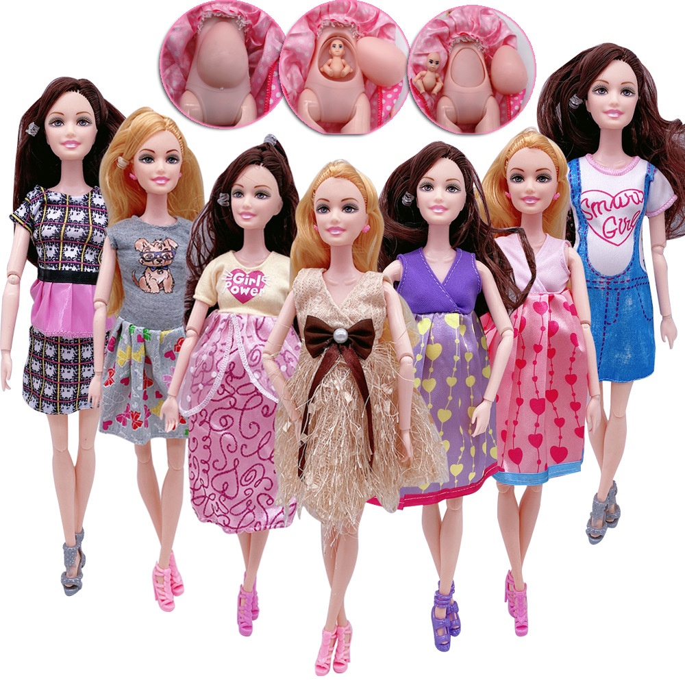 Búp Bê Barbie Mang Bầu 30CM Kiểu Công Chúa Xinh Xắn Thời Trang Cho Bé Gái