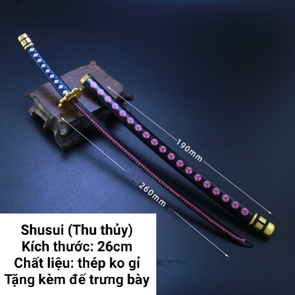   26cm  Mô hình trưng bày Kiếm Zoro One Piece thanh Shusui huyền thoại  Kiếm Kimetsu no Yaiba Bằng Hợp Kim Không Gỉ 