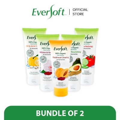 EVERSOFT Organic Facial Cleanser x2 [7 Variants]