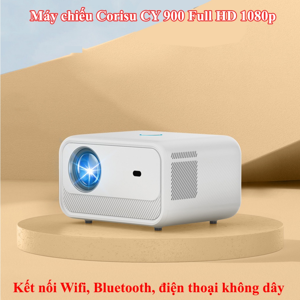 Máy chiếu phim gia đình mini Full HD 1080 Corisu CY900 siêu nét, tích hợp loa kép, kết nối không dây -BH 12 Tháng