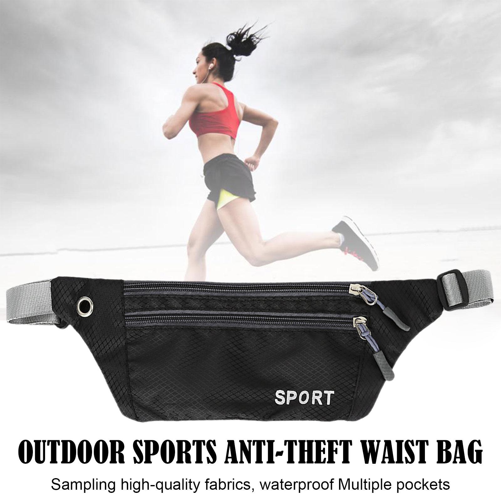 Waterproof Zipper Women Men Multiple Compartments Sport Bag Suitable Phone Activities Shoulder Bag Travel Bum Belly Bag Pack Hip Casual Belt Fanny For Outdoor Purse Waist Crossbody L0M2