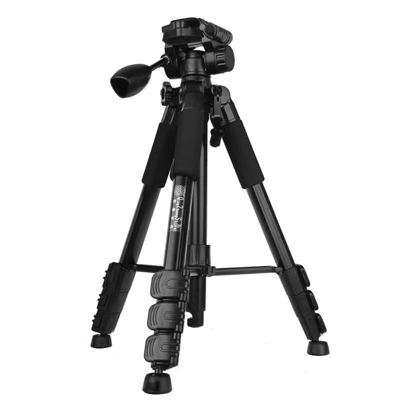 【Customizable】 Qzsd Q111 Professional Portable Camera Tripod Aluminum Alloy With Q08 Rocker Arm For Slr Camera