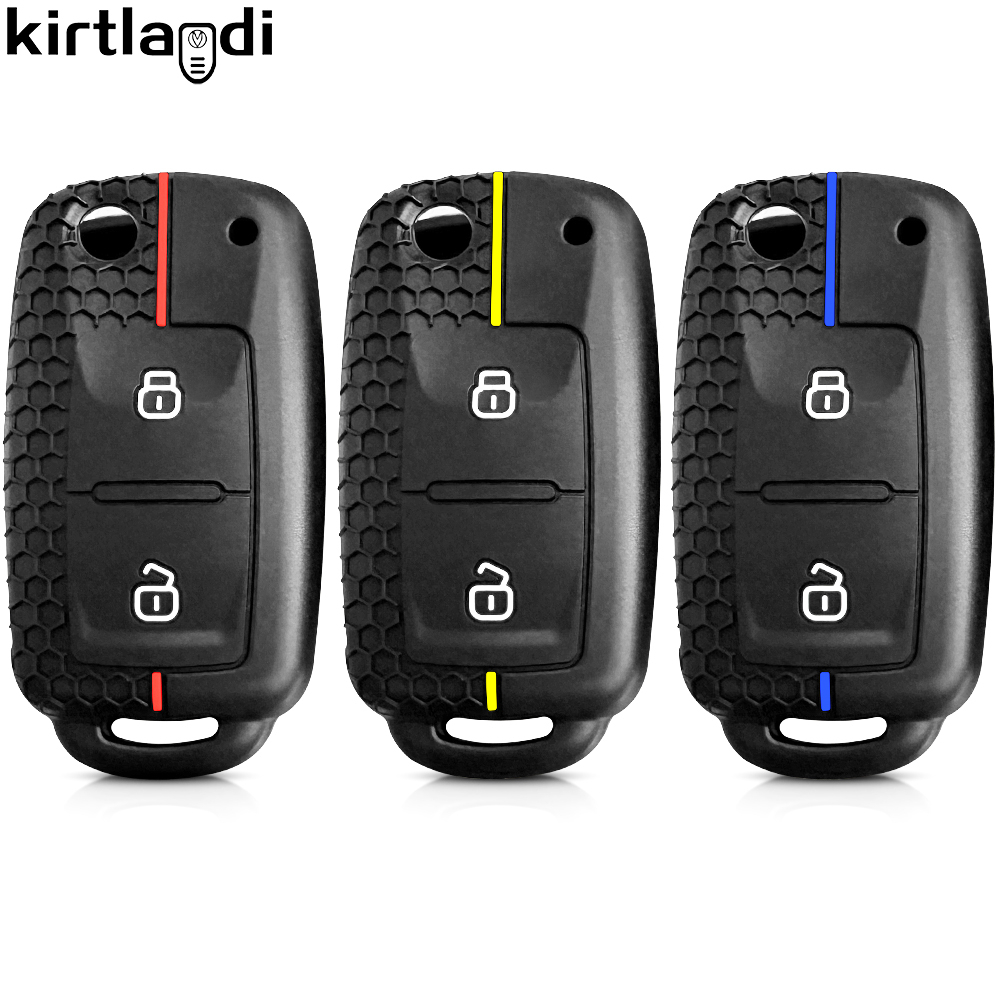 【New and Improved】 Silicone Car Key Case Key Cover For VW T5 Polo Passat Volkswagen Golf 4 5 6 Carav