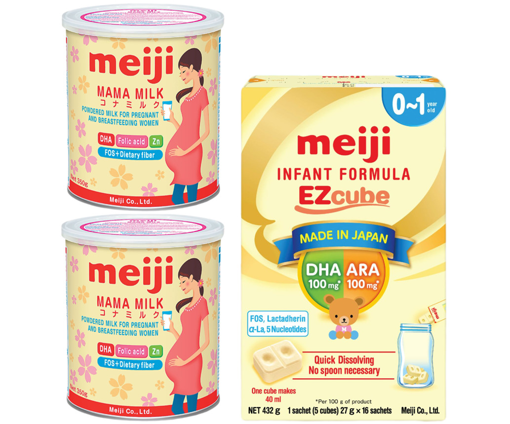 Combo 2 Sữa Meiji Mama Milk 350g và 1 Sữa dạng thanh Meiji Infant Formula