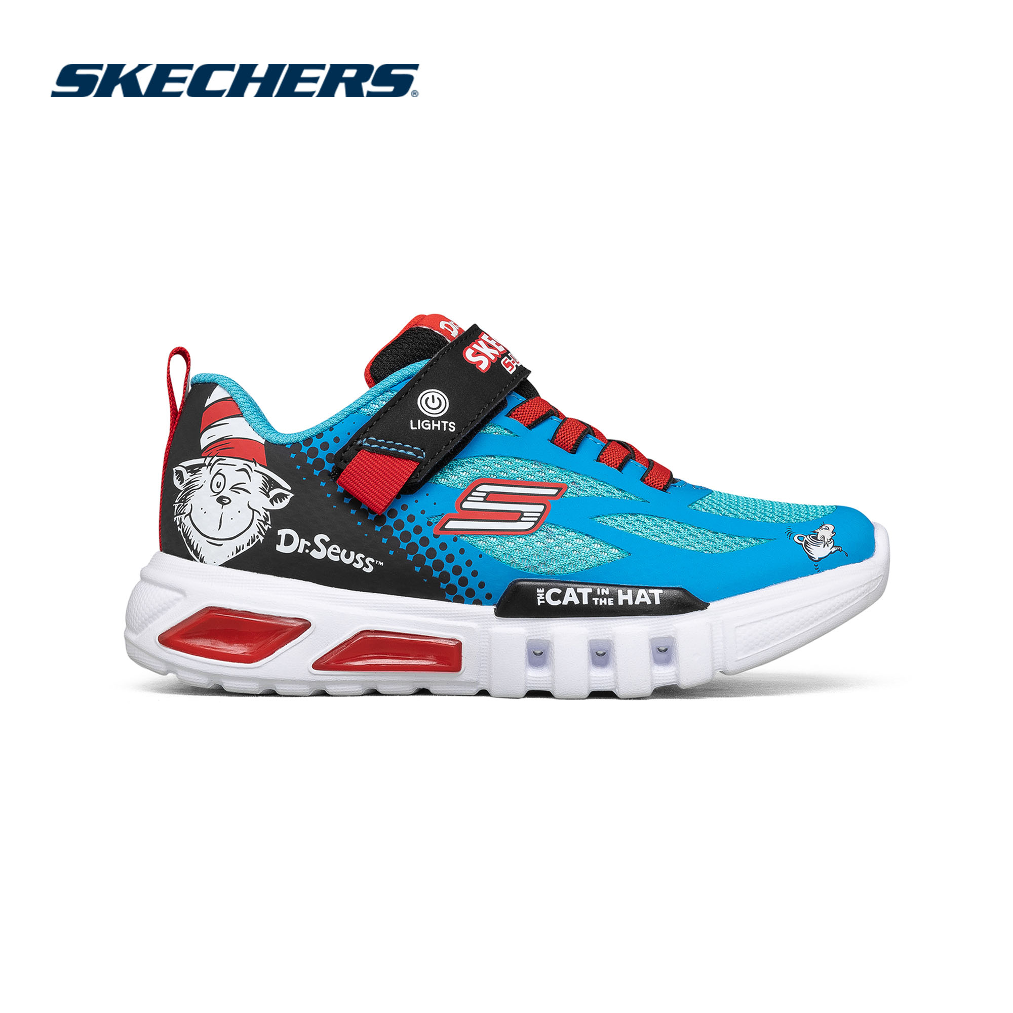 Skechers สเก็ตเชอร์ส รองเท้า เด็กผู้ชาย Dr. Seuss S-Lights Flex-Glow Shoes - 406002L-BLBK