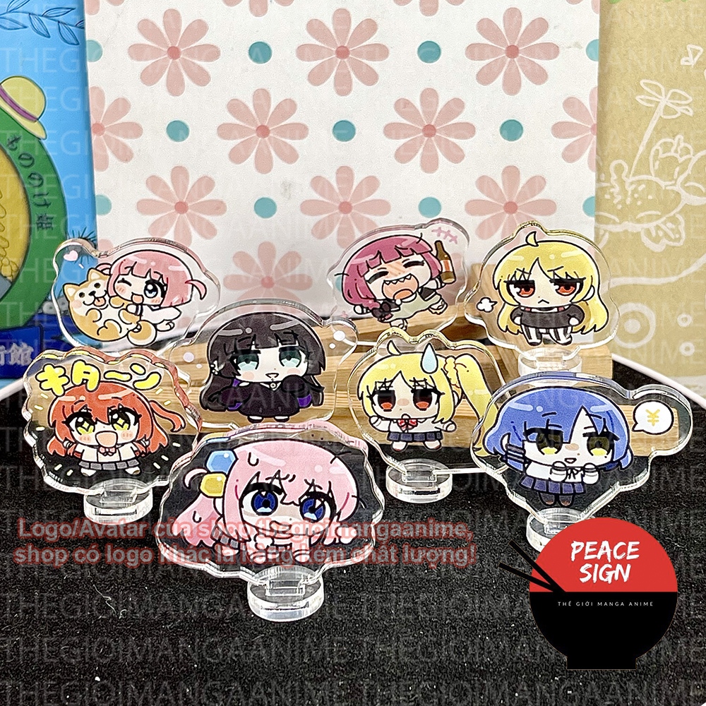 (ĐẦU TO) Mô hình Standee 3cm BOCCHI THE ROCK! in hình anime chibi tượng mini mica trưng bày