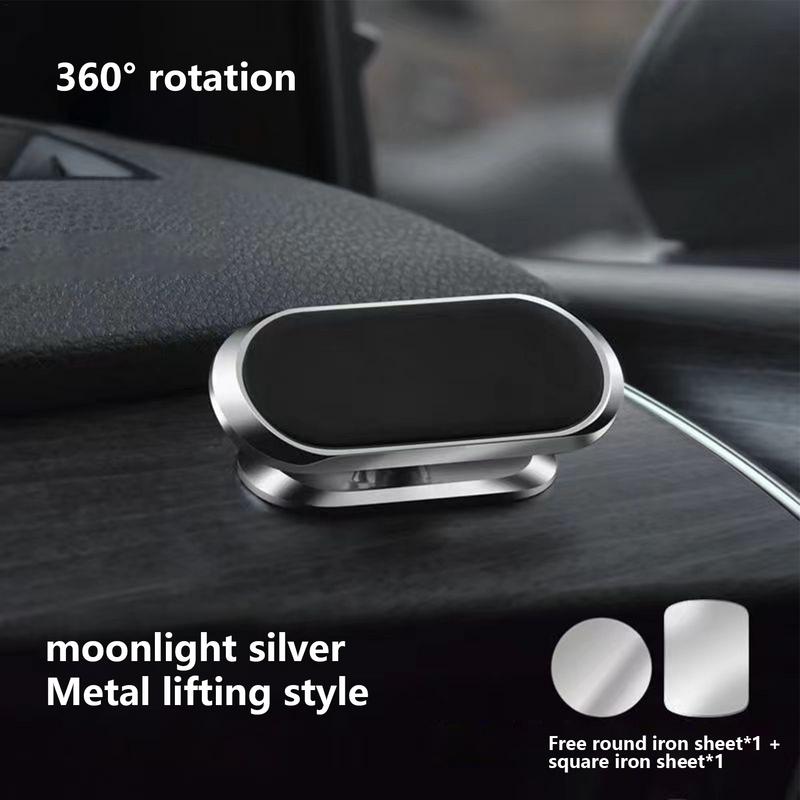 Metal Magnetic Phone Holder 360 Rotating Car Phone Holder Stand Zinc Alloy Magnet Car Support Mount Cellphone Holder