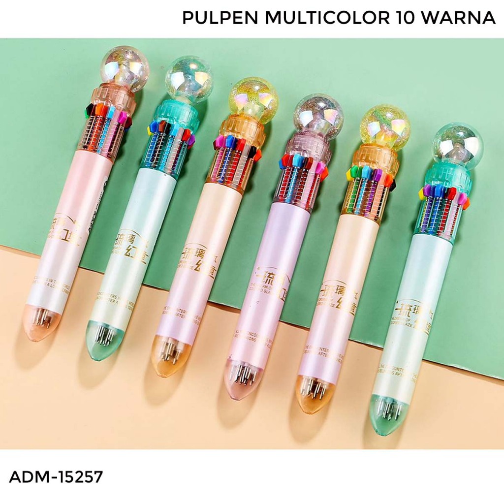 Pulpen Karakter 10 Warna / Pena Multi Warna / Ballpoint Multi Color
