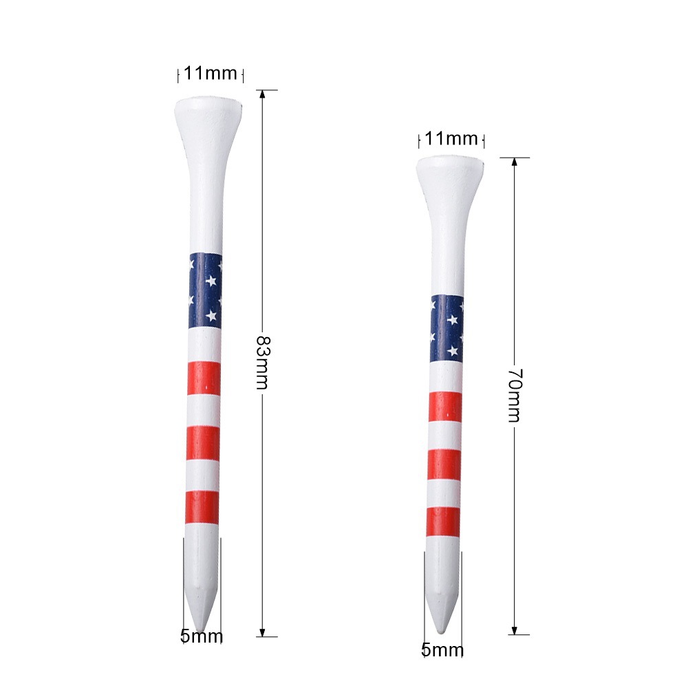Golf ball nail color stripe ball TEE bamboo nail ball holder ball seat 70/83mm Golf end accessories