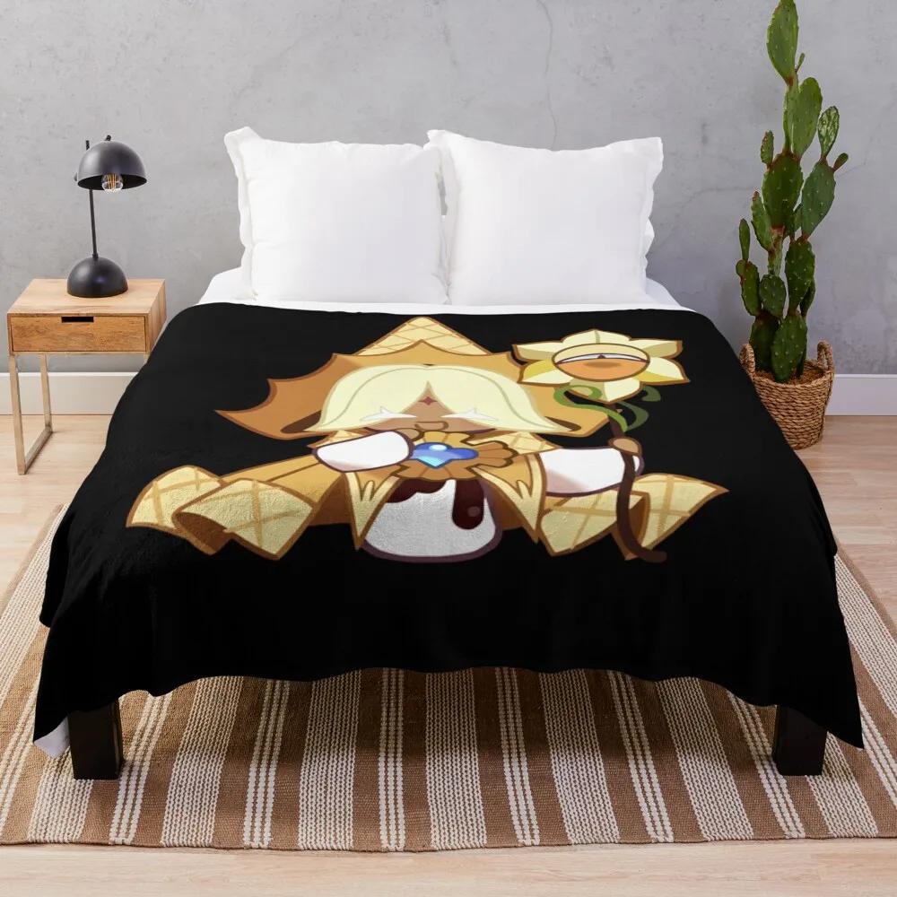 Pure Vanilla Cookie Cookie Run Kingdom Classic Throw Blanket Bed Plush Luxury Thicken Blankets