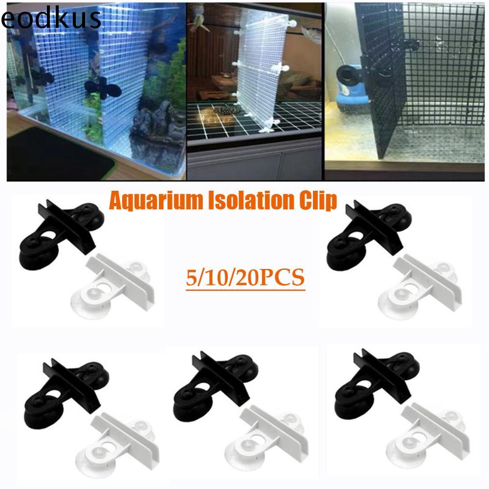 EODKUS Trắng Tách giống Bể nuôi cá Clip cách ly bể cá Kẹp kính Vách ngăn Cốc hút