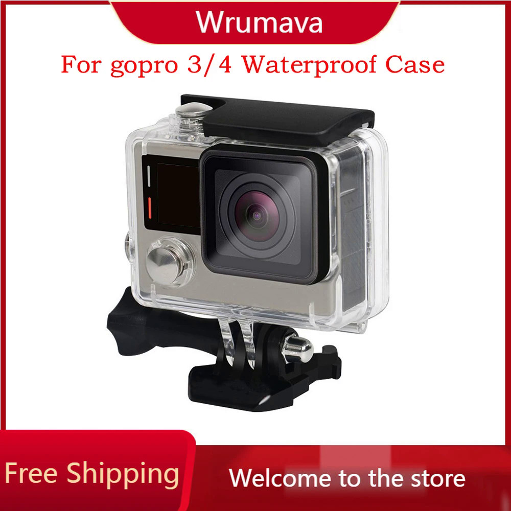 Cho đi Pro Phụ kiện không thấm nước nhà ở trường hợp Đối với GoPro anh hùng 34 dưới nước lặn bảo vệ Bìa