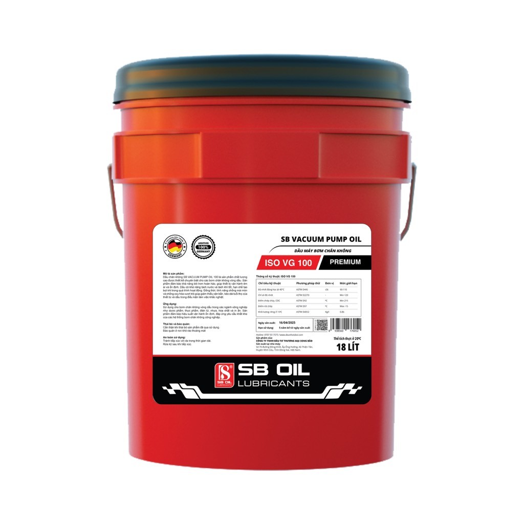 SB VACUUM PUMP OIL 100 - Dầu Máy Bơm Chân Không 100 - 200L