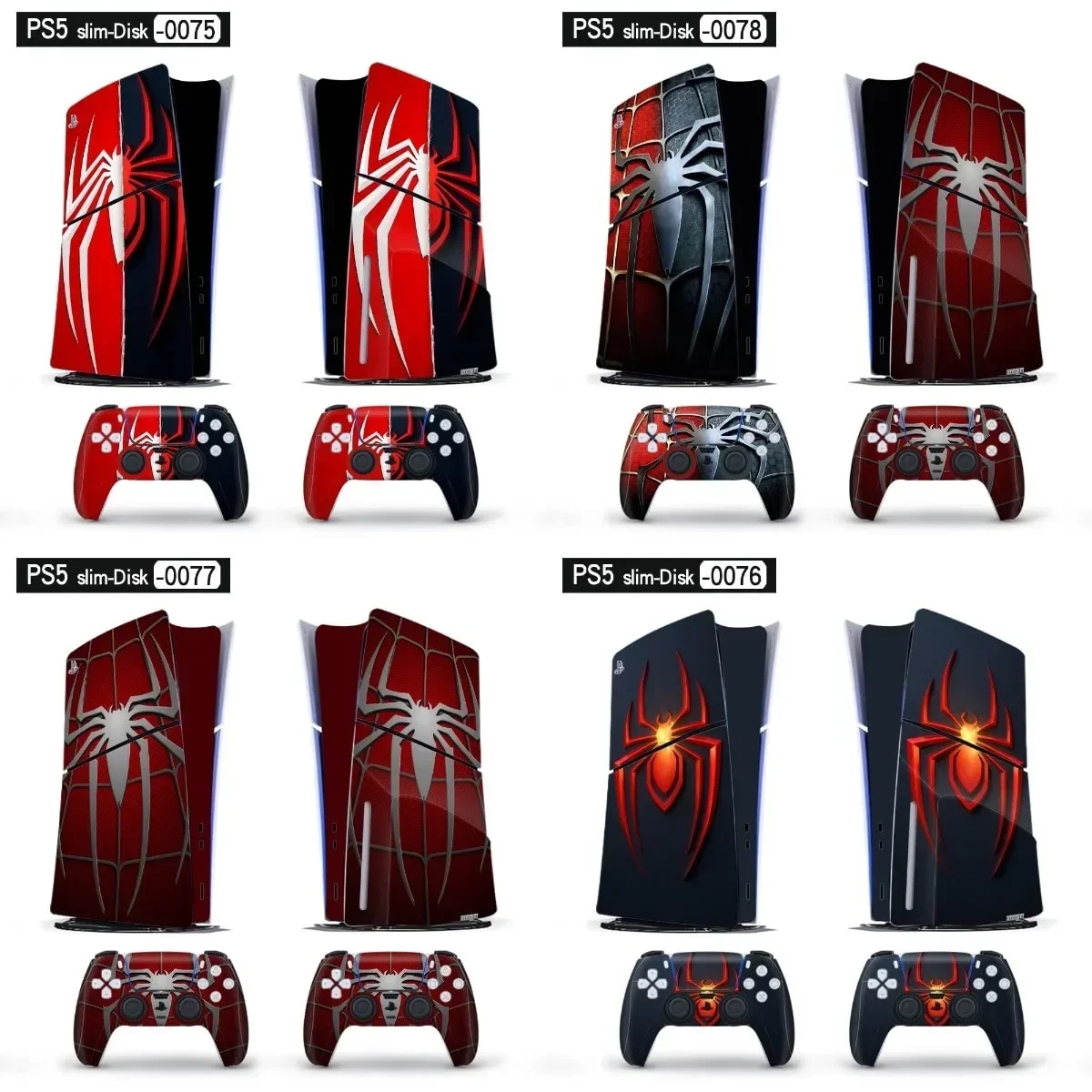 【Limited edition】 Spiderman Ps5 Film Skin Sticker For Ps5 Disk Version Skin Sticker Console And 2 Controllers Ps5slim Disk Version Sticker