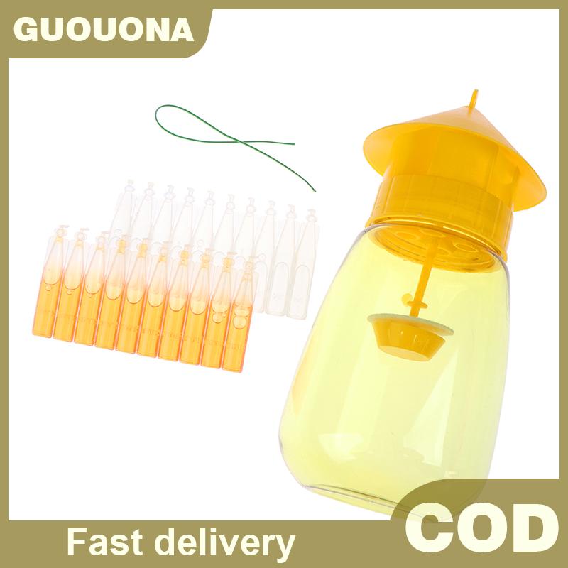 GUOUQNA เครื่องดักแมลงวันผลไม้กับดักแมลงวันพลาสติกสีเหลืองที่ดักแมลง ราคา 51 บาท*ส่งฟรี